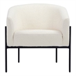 Amanda Arm Chair Boucle Fabric White