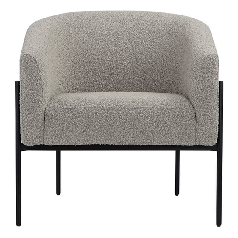 Pangea Home Amanda Arm Chair Boucle Fabric Gray