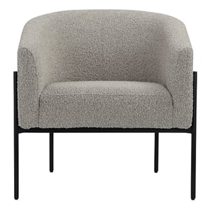 Pangea Home Amanda Arm Chair Boucle Fabric Gray