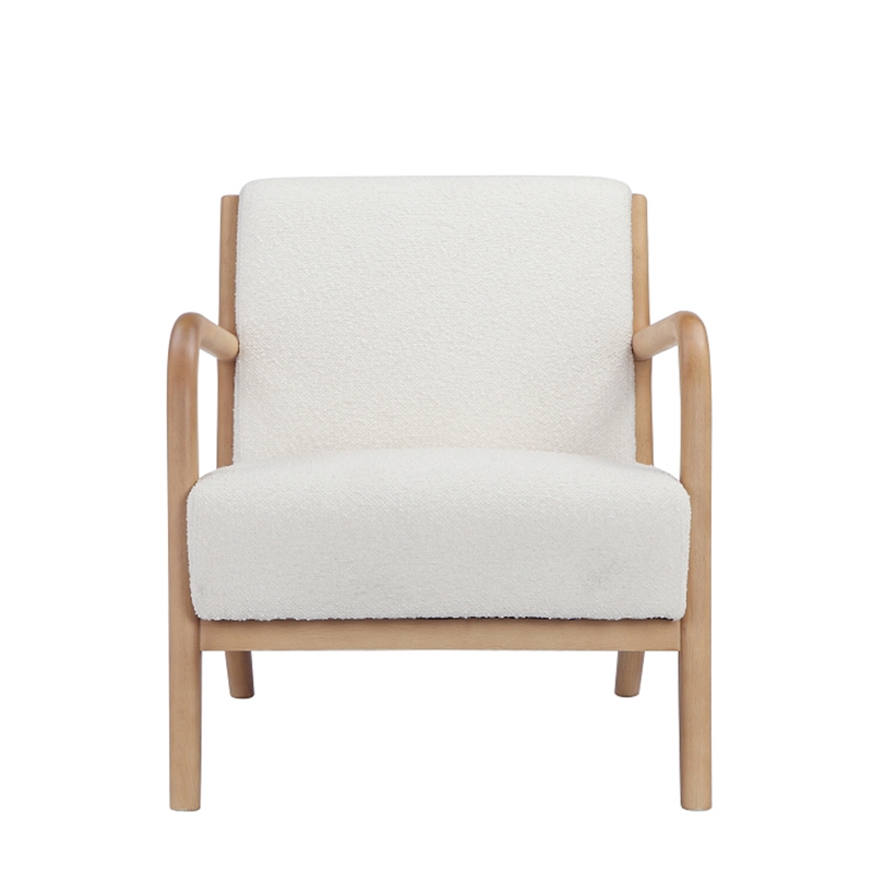 Nema Lounge Chair Boucle Fabric White