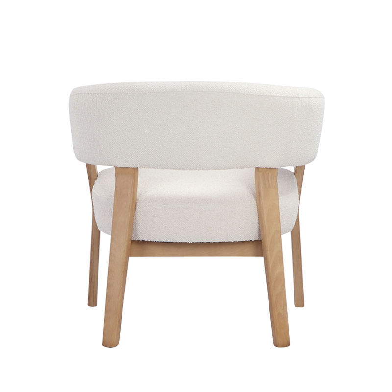 Sisi Lounge Chair Boucle Fabric White