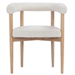 Bloom Arm Chair Boucle Fabric White