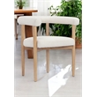Bloom Arm Chair Boucle Fabric White