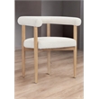 Bloom Arm Chair Boucle Fabric White
