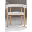 Bloom Arm Chair Boucle Fabric White