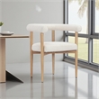 Bloom Arm Chair Boucle Fabric White