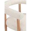 Bloom Arm Chair Boucle Fabric White