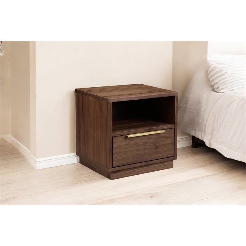 Brad Night Stand Walnut Wood