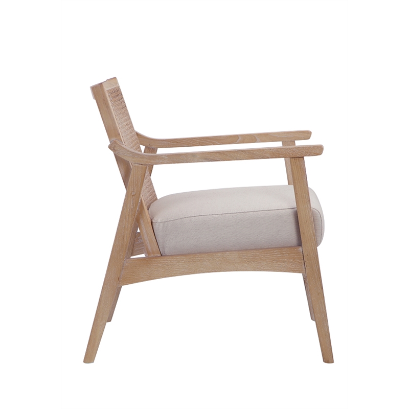 Pangea Home Jac Lounge Chair Boucle Fabric Bone