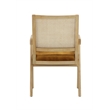 Pangea Home Lev Arm Chair Velvet Gold Linen Blend Fabric