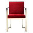 Gold Dexter Arm Chair Velvet Maroon