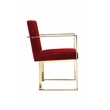 Gold Dexter Arm Chair Velvet Maroon