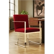 Gold Dexter Arm Chair Velvet Maroon