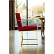 Gold Dexter Arm Chair Velvet Maroon