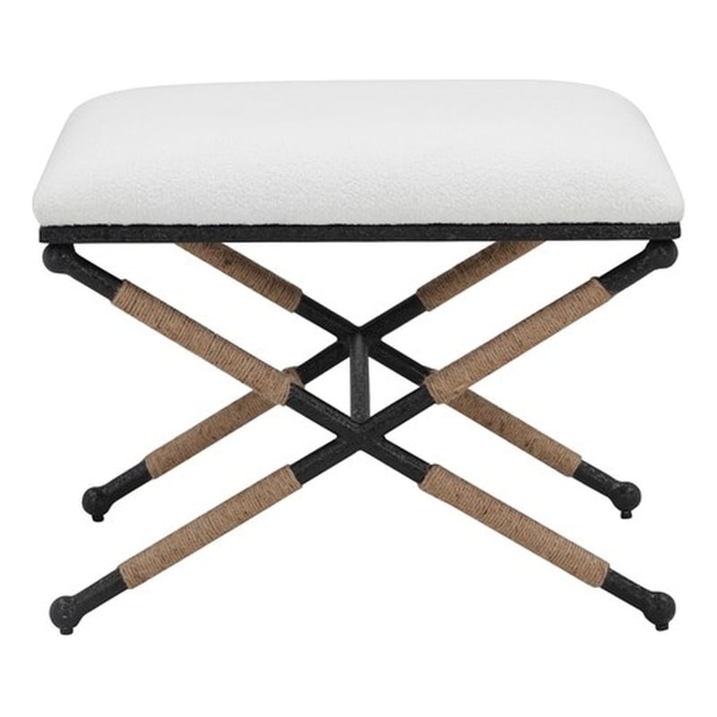 Jaipur Stool Boucle White