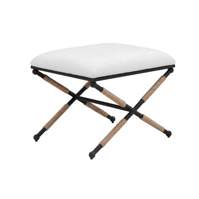 Jaipur Stool Boucle White