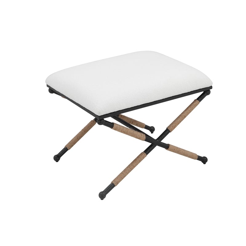 Jaipur Stool Boucle White