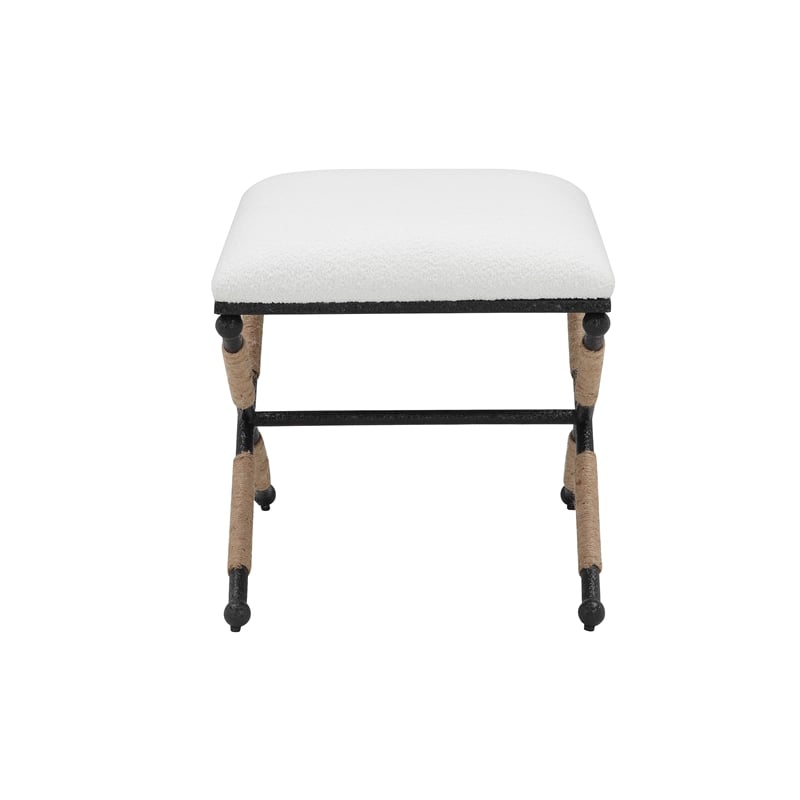 Jaipur Stool Boucle White