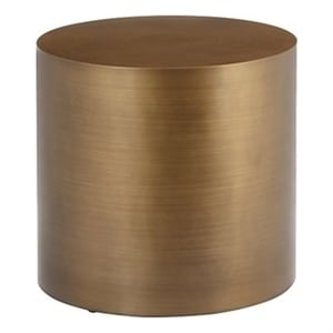 Spencer Round Side Table Brass Iron