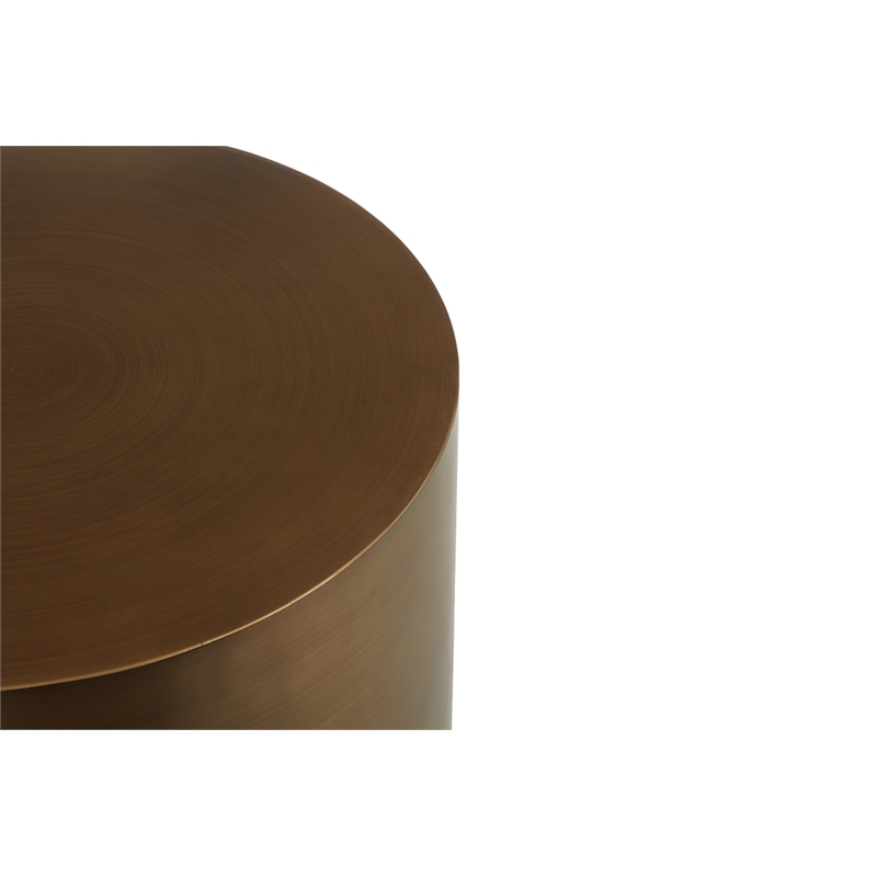 Spencer Round Side Table Brass Iron