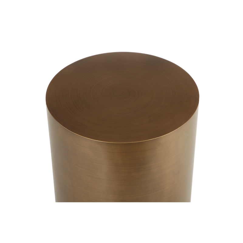 Spencer Round Side Table Brass Iron