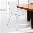 Arrow Dining Chair Side Clear Plastic- Set Of 4