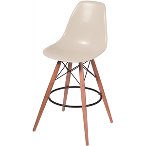 Della Bar Stool White Plastic (Set Of 2)