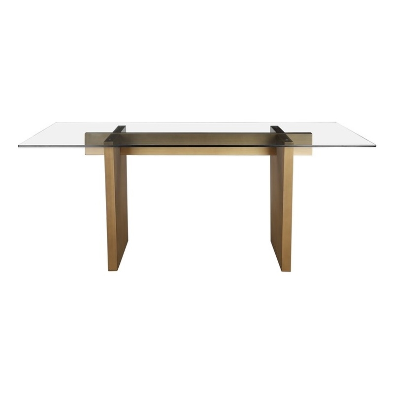 Spencer Dining Table Brass Iron