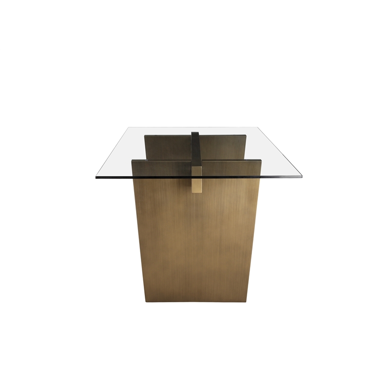 Spencer Dining Table Brass Iron