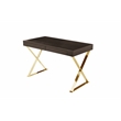 Gold Alexa Desk Espresso Engineered Wood