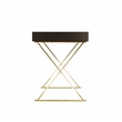 Gold Alexa Desk Espresso Engineered Wood