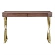 Gold Alexa Desk Walnut Engineered Wood