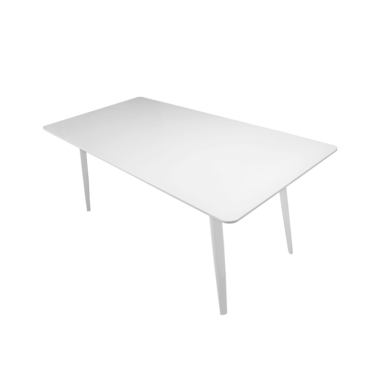 Hal Dining Table Lacquer White Engineered Wood