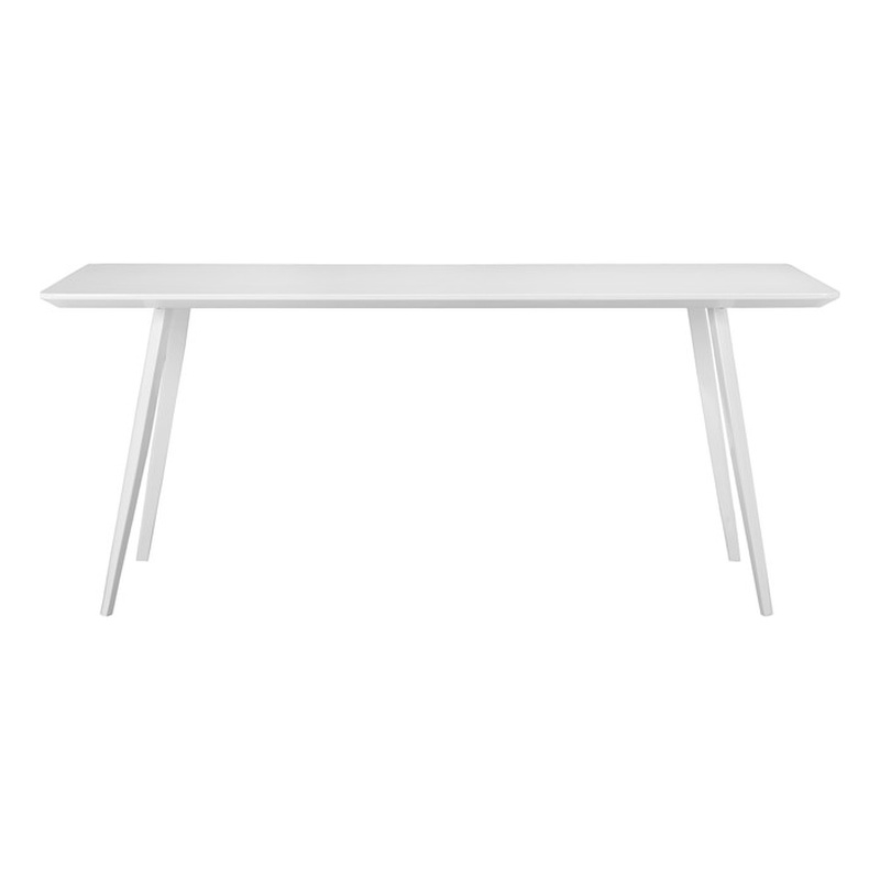 Hal Dining Table Lacquer White Engineered Wood