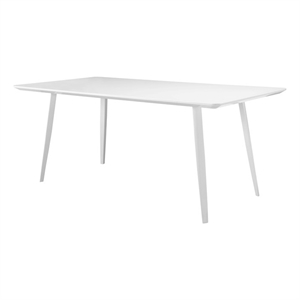 Hal Dining Table Lacquer White Engineered Wood