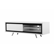 Hal Short TV Stand White & Black Combo in Engineered Wood
