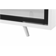Hal Short TV Stand White & Black Combo in Engineered Wood