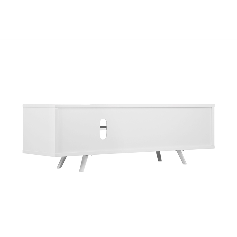 Hal Short TV Stand White & Black Combo in Engineered Wood