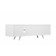 Hal Short TV Stand White & Black Combo in Engineered Wood