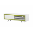 Hal Short TV Stand White & Green Combo in Engineered Wood