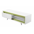 Hal Short TV Stand White & Green Combo in Engineered Wood
