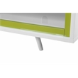 Hal Short TV Stand White & Green Combo in Engineered Wood