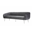 Hilda Sofa Silver/Gray Velvet