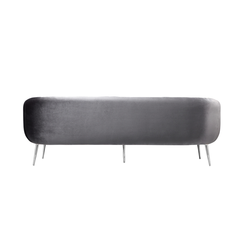 Hilda Sofa Silver/Gray Velvet