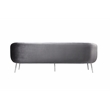 Hilda Sofa Silver/Gray Velvet