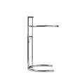 Lite Side Table clear top and high polished steel legs