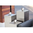Pangea Home Miami Modern Pedestal Set of 3 Brushed Metal Steel Fully Assembled