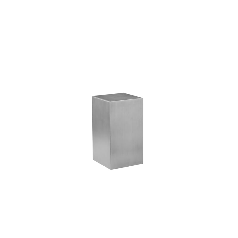 Pangea Home Miami Modern Pedestal Set of 3 Brushed Metal Steel Fully Assembled