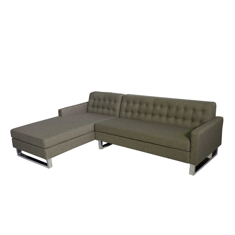 Sloan Left Arm Facing Brown Fabric