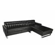 Sloan Right Arm Facing Black Polyurethane